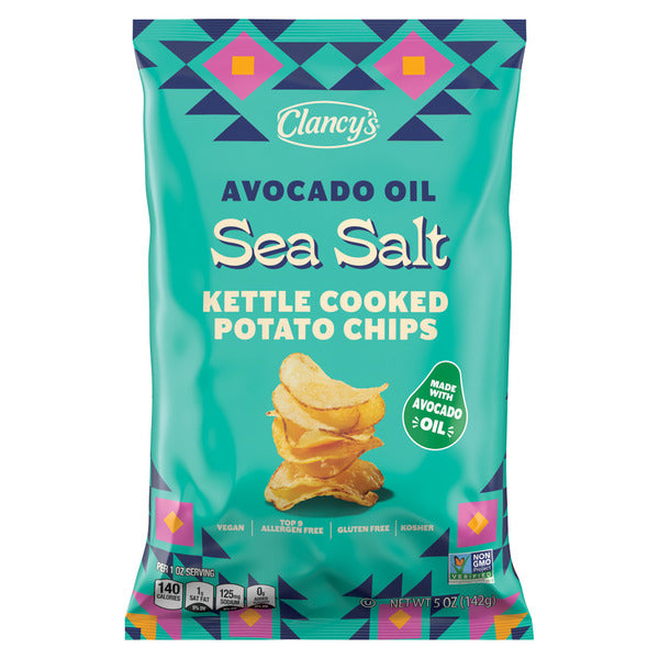 Clancy's Gluten Free Sea Salt Avocado Oil Kettle Cooked Potato Chips, 5 oz 5 oz