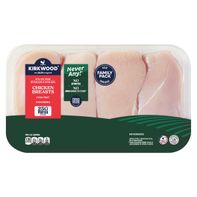 Never Any! Family Pack USDA Chicken Breasts, per lb Never Any! Family Pack USDA Chicken Breasts, per lb About 2.74 lb