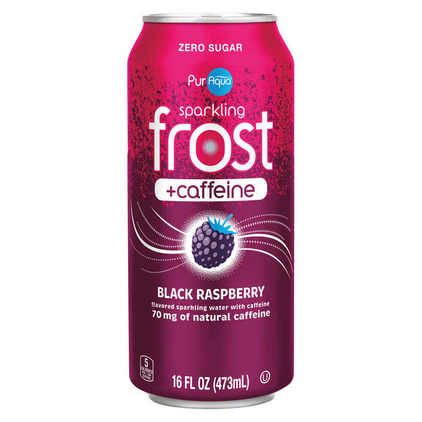 Puraqua Sparkling Frost Caffeine Black Raspberry Flavored Drink 16 fl oz