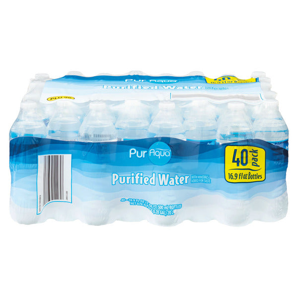 Puraqua Water, 40 pack 16.9 fl oz