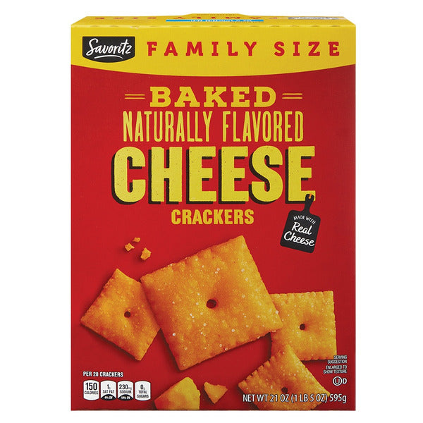 Savoritz Family Size Original Baked Cheese Crackers 21 oz