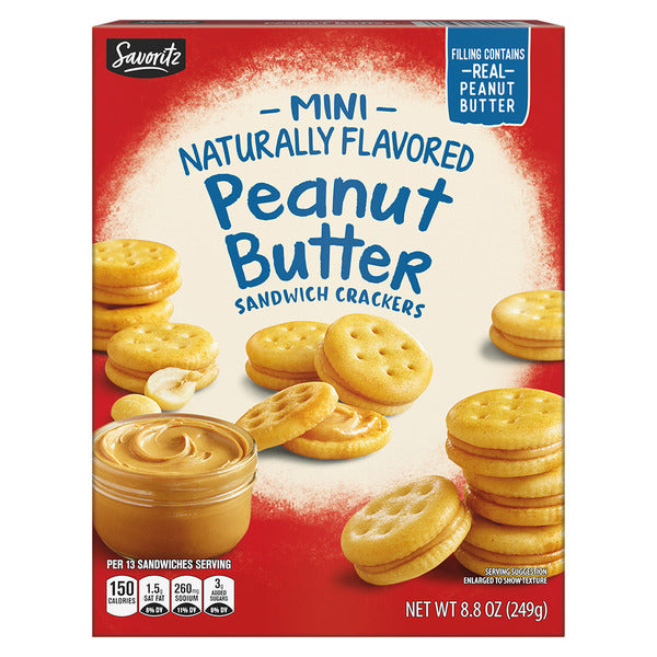 Savoritz Mini Peanut Butter Sandwich Crackers 8.8 oz