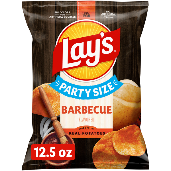 Lay's Party Sized BBQ Potato Chips 12.5 oz