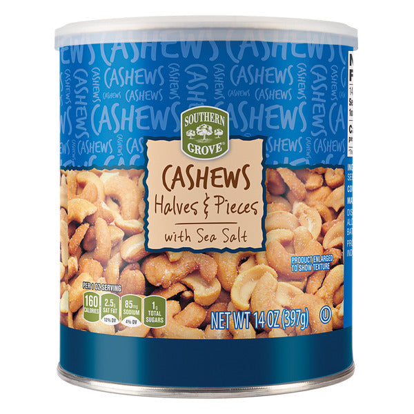 Southern Grove Cashews Halves & Pieces with Sea Salt 14 oz