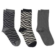 Serra Zebra Printed Socks - 3 Pack 1 each
