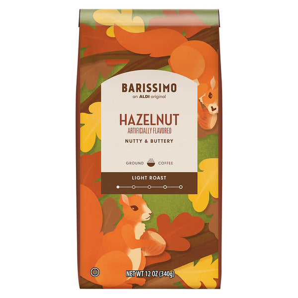 Barissimo Hazelnut Light Roast Ground Coffee 12 oz