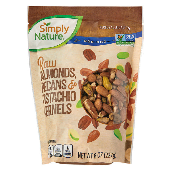 Simply Nature Raw Almonds, Pecans & Pistachio Kernels 8 oz