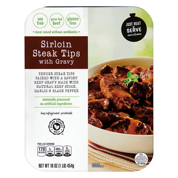 Park Street Deli Sirloin Steak Tips With Gravy 16 oz