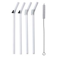 The Halloween Collection Glass Skull Straws - 4pk 1 each