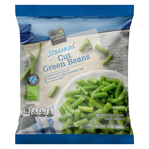 Season's Choice Frozen Steamed Cut Green Beans 12 oz
