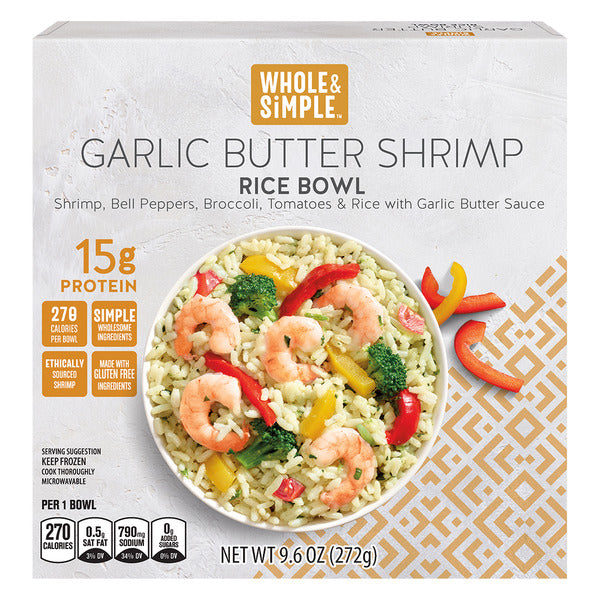 Whole & Simple Garlic Butter Shrimp Rice Bowl 9.6 oz