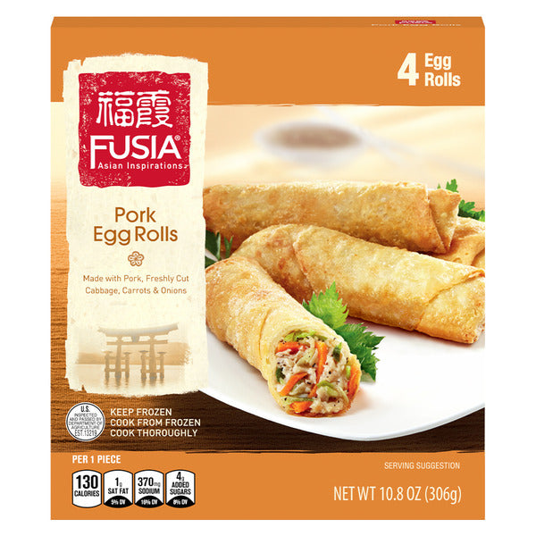 Fusia Asian Inspirations Pork Egg Rolls - 4 Pack 10.8 oz