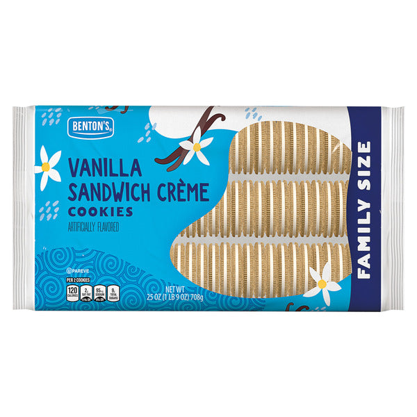 Benton's Family Size Vanilla Sandwich Crème Cookies 25 oz