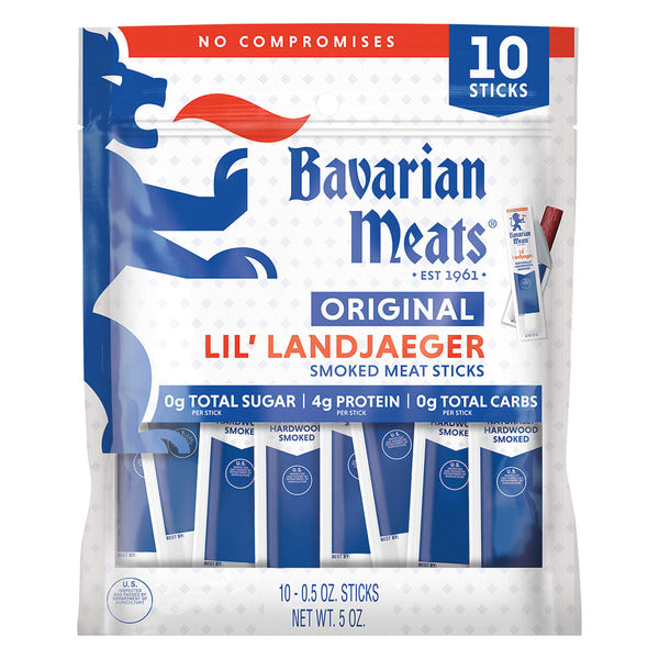 Bavarian Meats Lil Landjaeger Meat Sticks, Original 10 ct