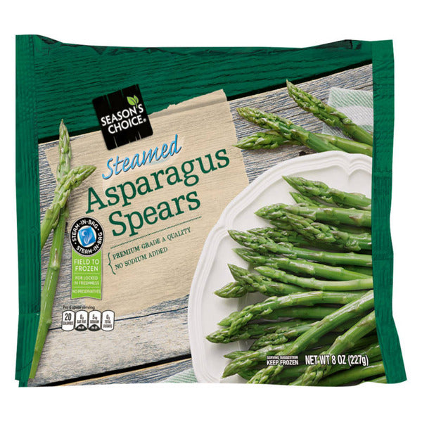 Season's Choice Frozen Steamed Asparagus Spears 8 oz