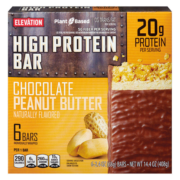 Elevation Chocolate Peanut Butter High Protein Bar 14.4 oz