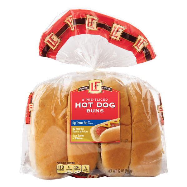 L'oven Fresh Hot Dog Buns, 11 oz. 11 oz