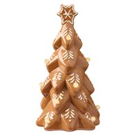 Merry Moments Ceramic Gingerbread Tree with Star 1 each