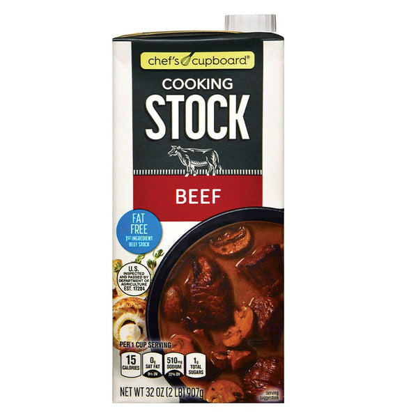 Chef's Cupboard Fat Free Beef Cooking Stock 32 oz