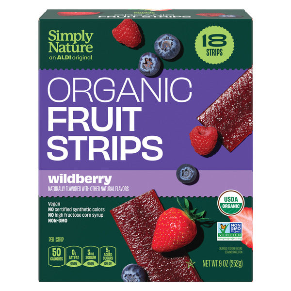 Simply Nature Organic Fruit Strips, Wildberry 9 oz