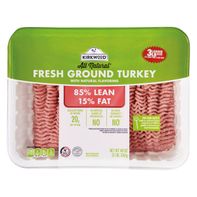 Kirkwood USDA Fresh Ground Turkey 85% Lean 15% Fat 48 oz