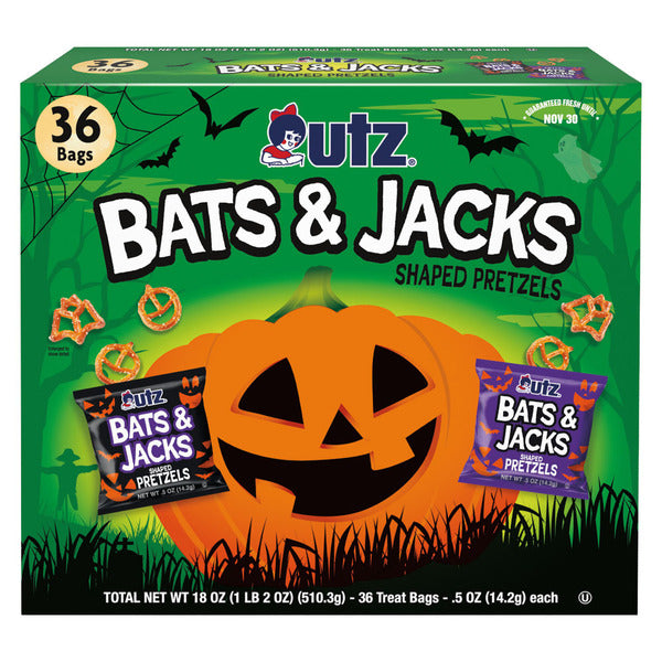 Utz Utz Bats & Jacks Shaped Pretzels - 36 Count 1 each