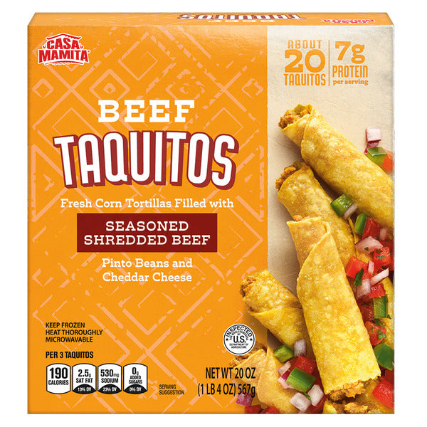 Casa Mamita Beef Taquitos 20 oz