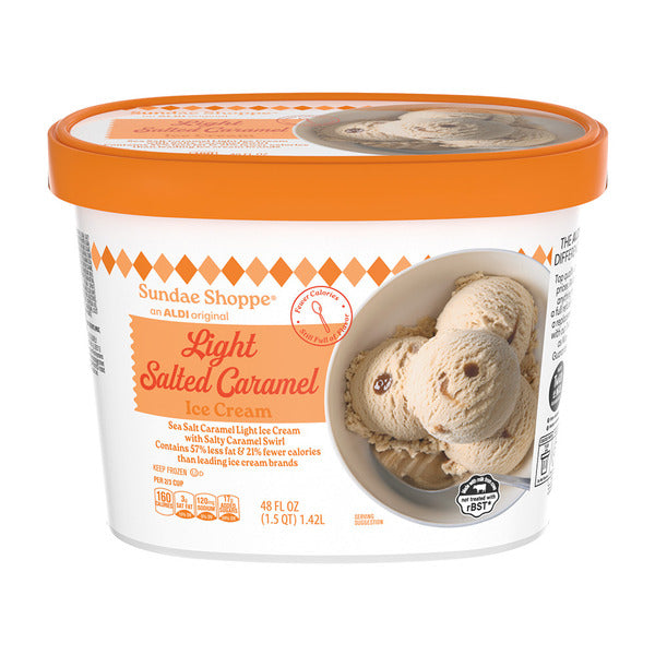 Sundae Shoppe Sea Salt Caramel Low Fat Ice Cream 48 fl oz