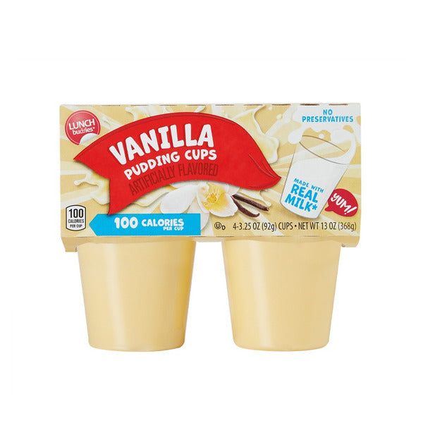 Lunch Buddies Vanilla Pudding Cups - 4 Pack 13 oz