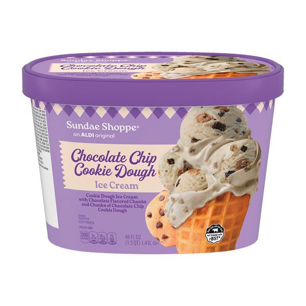 Sundae Shoppe Chocolate Chip Cookie Dough Ice Cream 48 fl oz