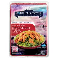 Northern Catch Sweet and Spicy Chunk Light Tuna in Water Pouch 2.5 oz