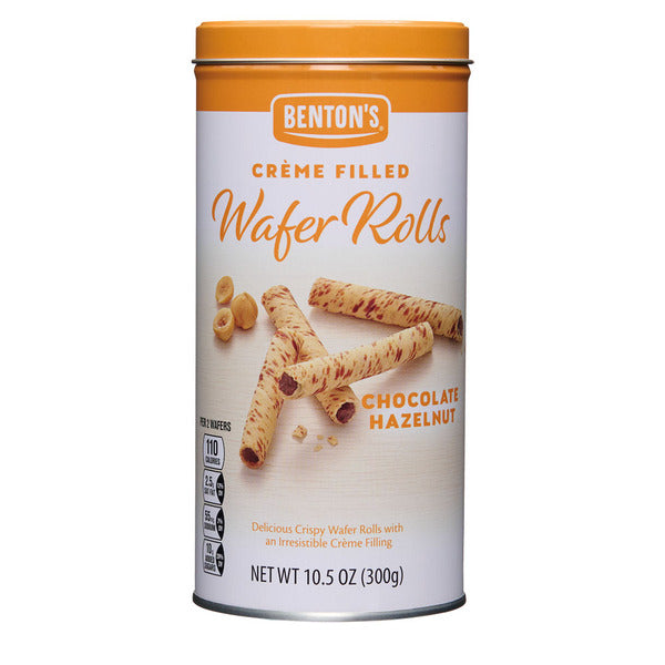Benton's Chocolate Hazelnut Crème Filled Wafer Rolls 10.5 oz