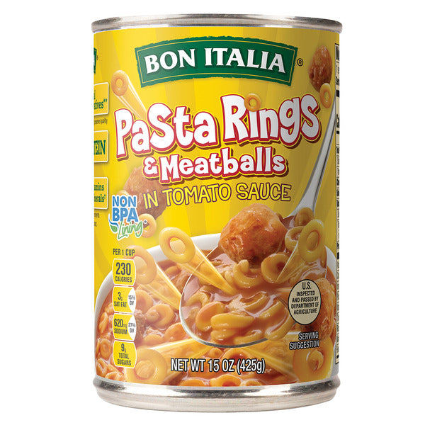 Bon Italia Pasta Rings & Meatballs 15 oz