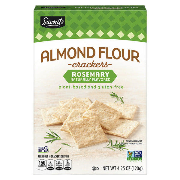 Savoritz Rosemary Almond Flour Crackers 4.25 oz
