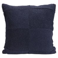 Kirkton House Navy Cross Stitch Cable Knit Pillow 1 each