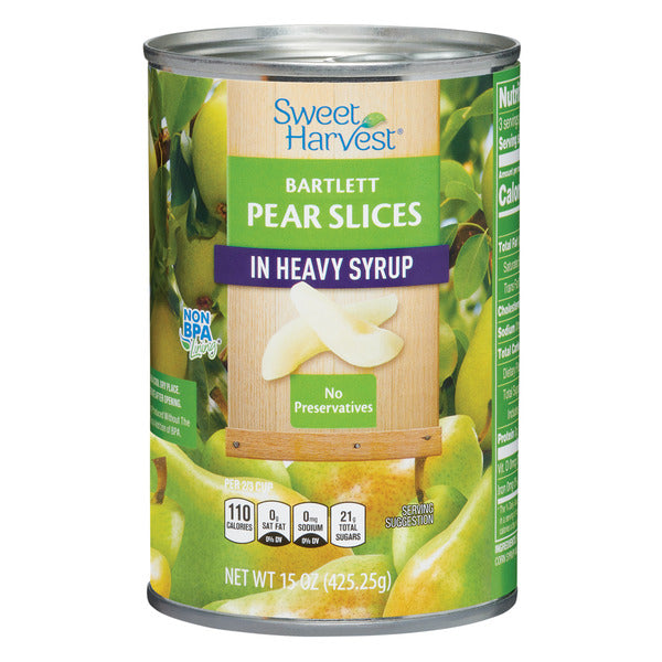 Sweet Harvest Bartlett Pear Slices in Heavy Syrup 15.25 oz