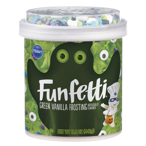 Pillsbury Funfetti Green Vanilla Frosting 15.6 oz