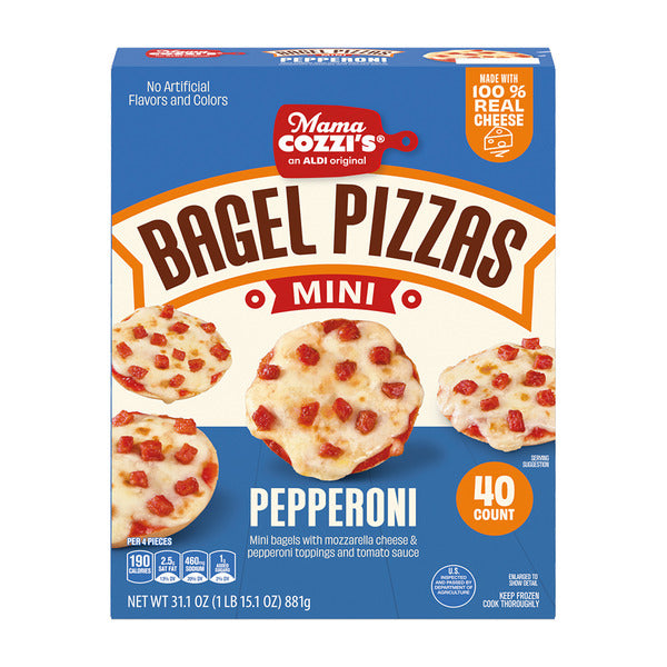 Mama Cozzi's Pizza Kitchen Pepperoni Mini Bagel Pizzas - 40 Count 31.1 oz
