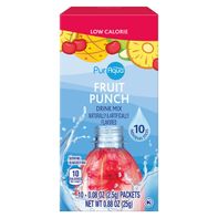 Puraqua Low Calorie Fruit Punch Drink Mix Sticks - 10 Count 1.9