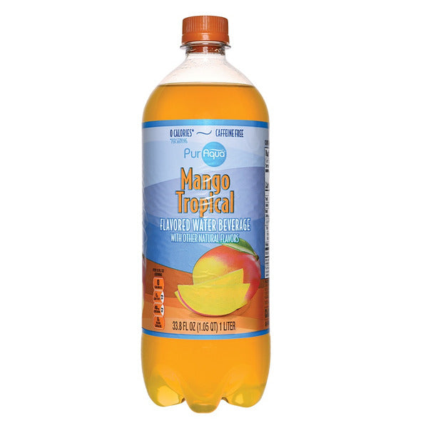 Puraqua Mango Tropical Flavored Water 33.8 fl oz