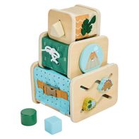 Little Town Dinosaur Wooden Play Cubes 1 each
