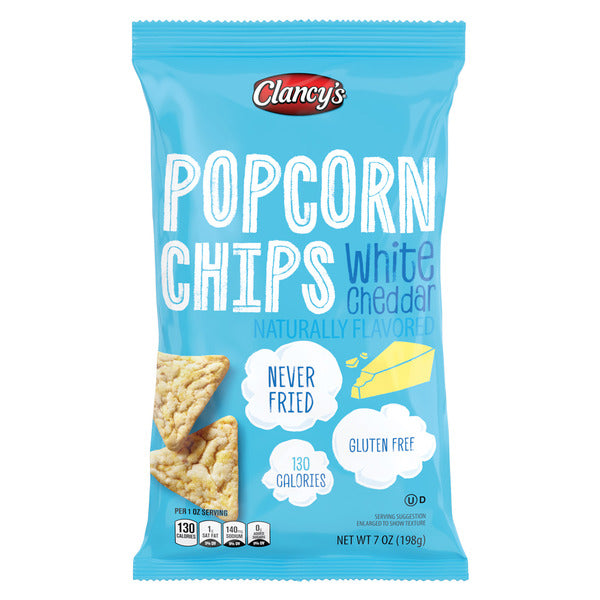 Clancy's Gluten Free White Cheddar Popcorn Chips 7 oz