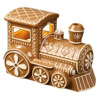 Merry Moments Ceramic Gingerbread Peppermint Train 1 each