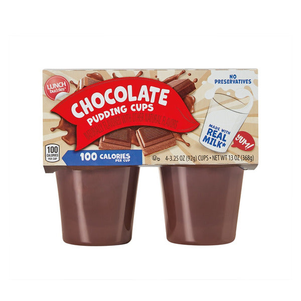 Lunch Buddies Chocolate Pudding Cups - 4 Count 3.25 oz