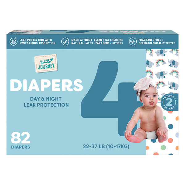 Little Journey Club Pack Diapers Size 4 82 ct