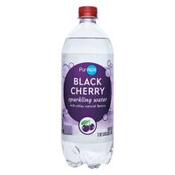 Puraqua Black Cherry Sparkling Flavored Water 33.8 fl oz