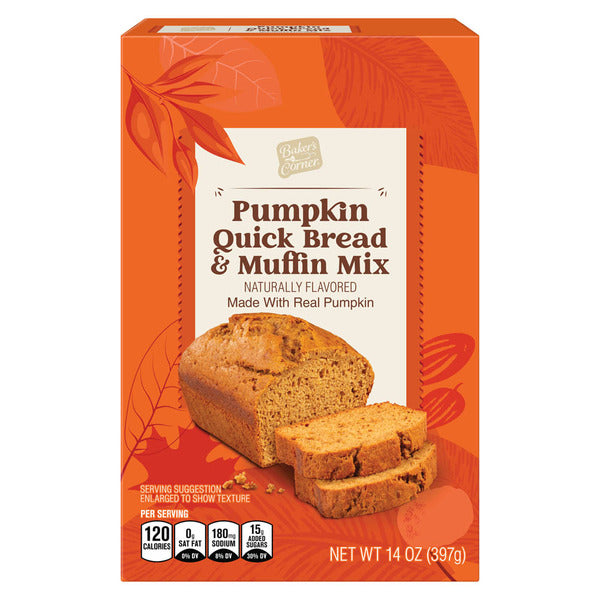 Baker's Corner Pumpkin Quick Bread Mix 14 oz