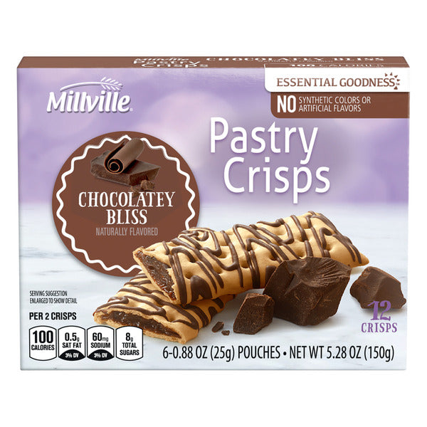 Millville Chocolate Pastry Crisps, 6 count 5.28 oz