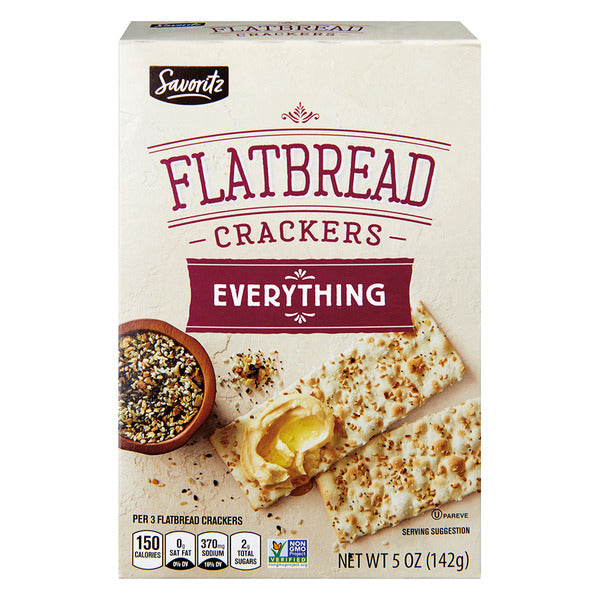 Savoritz Everything Flatbread Cracker 5 oz
