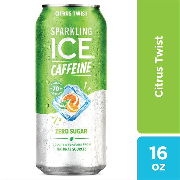 Sparkling Ice Zero Sugar Citrus Twist Caffeine Sparkling Water 16 fl oz